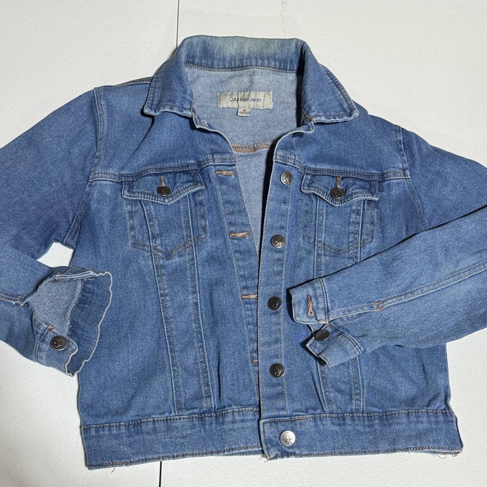 Calvin Klein Jeans Light Blue Denim Jacket butter soft denim size Medium